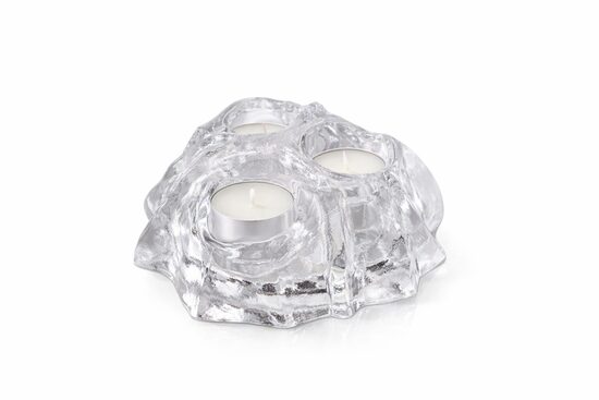 Masīvs stikla sveču turētājs